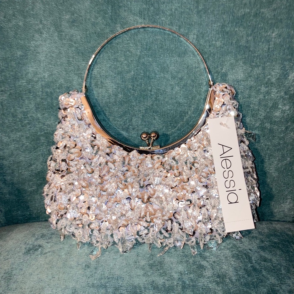 Silver Sequin Handbag - Picture 2 of 5
